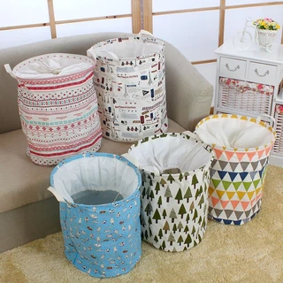 Cesto Organizador Multiuso Tecido Dobrável Roupa Brinquedos Lavanderia