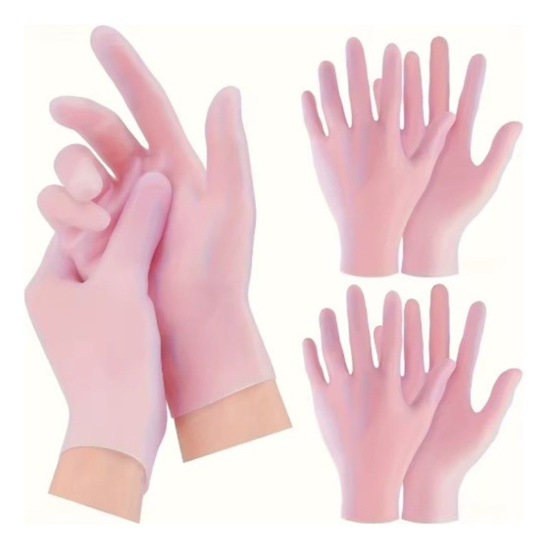 Luva Hidratante E Esfoliante De Silicone Spa Para As Mãos