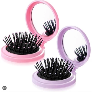ANA1108 KIT 1/3/6/12PCS Mini Escova de Cabelo Dobrável Com Espelho-Portátil e Perfeita Para Bolsa em Oferta na Shopee