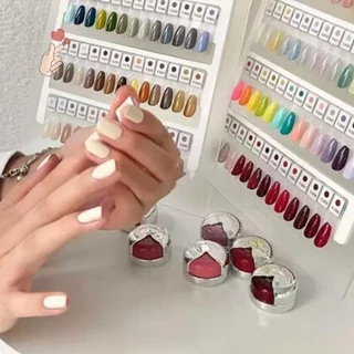 [PEBR] 24 Peças De Exibição Magnética De Ponta De Unha Falsa , Cartão De Cor Natural Transparente , Esmalte Em Gel , Pla em Oferta na Shopee