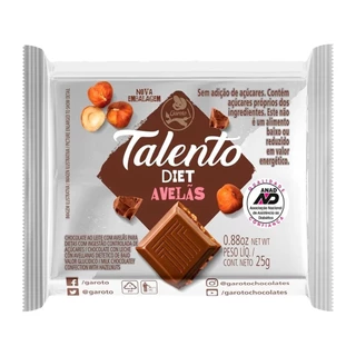 Chocolate Talento Diet 25g Embalagem com 15 Unidades em Oferta na Shopee