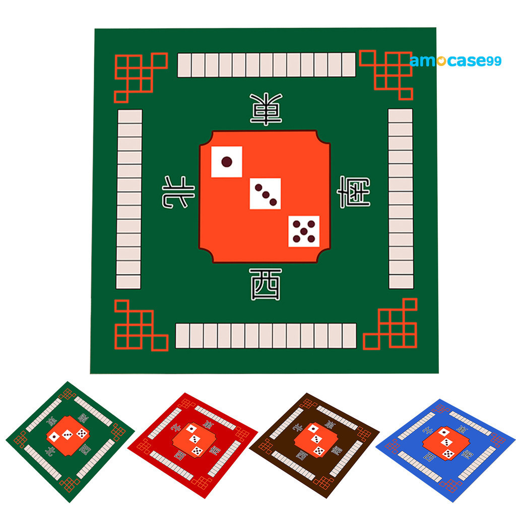 AMO_Mahjong Jogo De Tabuleiro De Cartas De Pôquer De Mesa Domino Mahjong Antiderrapante Redução De Ruído Praça Mah Jongg Tampa Playmat