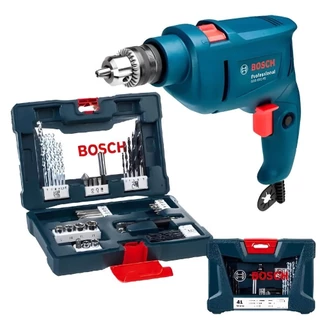Furadeira Industrial Impacto Rev 450w Gsb 450 Re Bosch + Kit