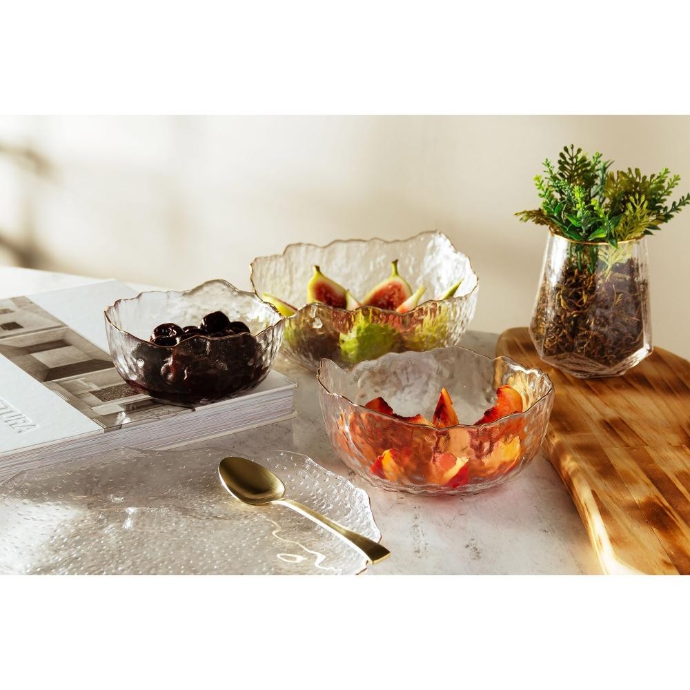 Bowl Wolff Taj de Cristal Borda Dourada Incolor | Shopee Brasil