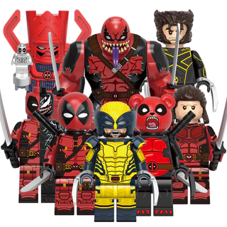 Novo Deadpool & Wolverine Venompool Pandapool Galactuspool Mini Bloco De Construção Figura Brinquedos Kids Gift