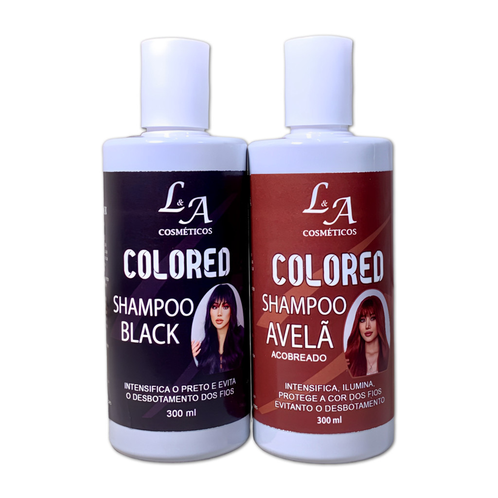 Shampoo Escurecedor Cabelos Brancos Tonalizante Colored 300ml Efeito ...