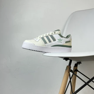 Originals Forum Baixa Renda Retro Versátil Casual Sapatos De Tábua De Sola Grossa " Mi White/Light Green " IG0286 36-45