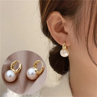 Brincos De Pérola Da Moda Gota Para Mulheres Jóias De Casamento Cor De Ouro Brinco Simples Em Forma De Noiva
