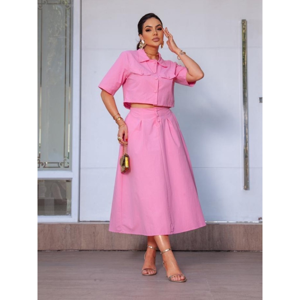 Saia Rodada Conjunto De Roupa Feminina Evangelica Conjunto Saia