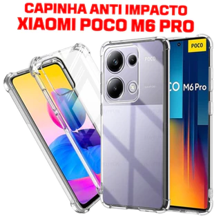 Capa Xiaomi Poco M6 Pro 4g Transparente Com Borda De Proteção Premium