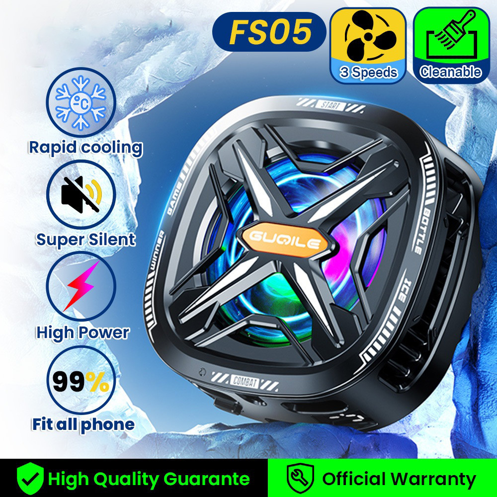 FS05 Pro Black Shark Magnetic Cell Phone Cooler , Ventilador De Telefone RGB Portátil Móvel Leve