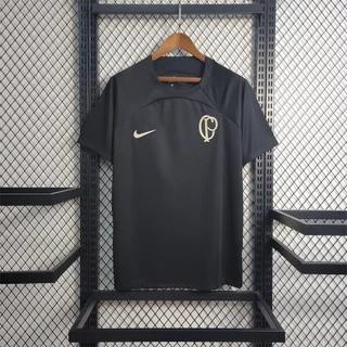22 /23 C-S Camisa Esportiva de Futebol Masculina Treino Camisa Jersey Preta 9GAI