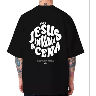 Camiseta Estampada Jesus Graphic Letter Cores