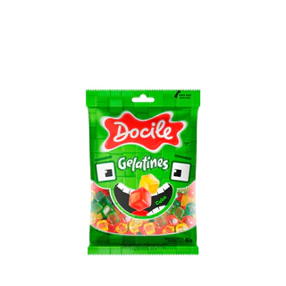 Bala de Gelatina Cubo Sortido 80g - Docile