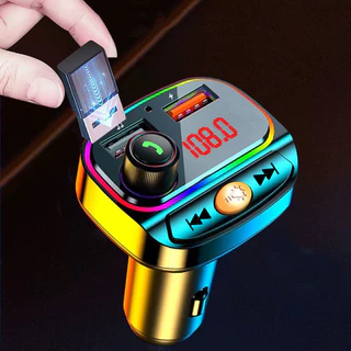 Carregador Carro Transmissor Fm Bluetooth Veicular X8 Com 2 Usb E Mp3 Rádio Cartão TF em Oferta na Shopee