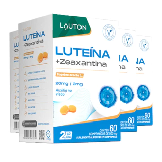 Kit 5x Luteína c/Zeaxantina + Vitamina A Lauton 60 Comprimidos