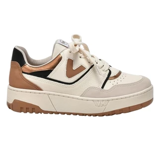 Tenis Via Marte Feminino Nobuck Branco Bege 042-004-06