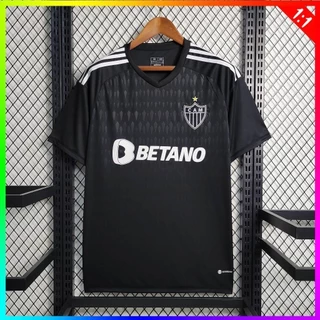 Camisola Do Time 23/24 Atlético Mineiro Goleiro Preto Da MNL Camisa De Futebol