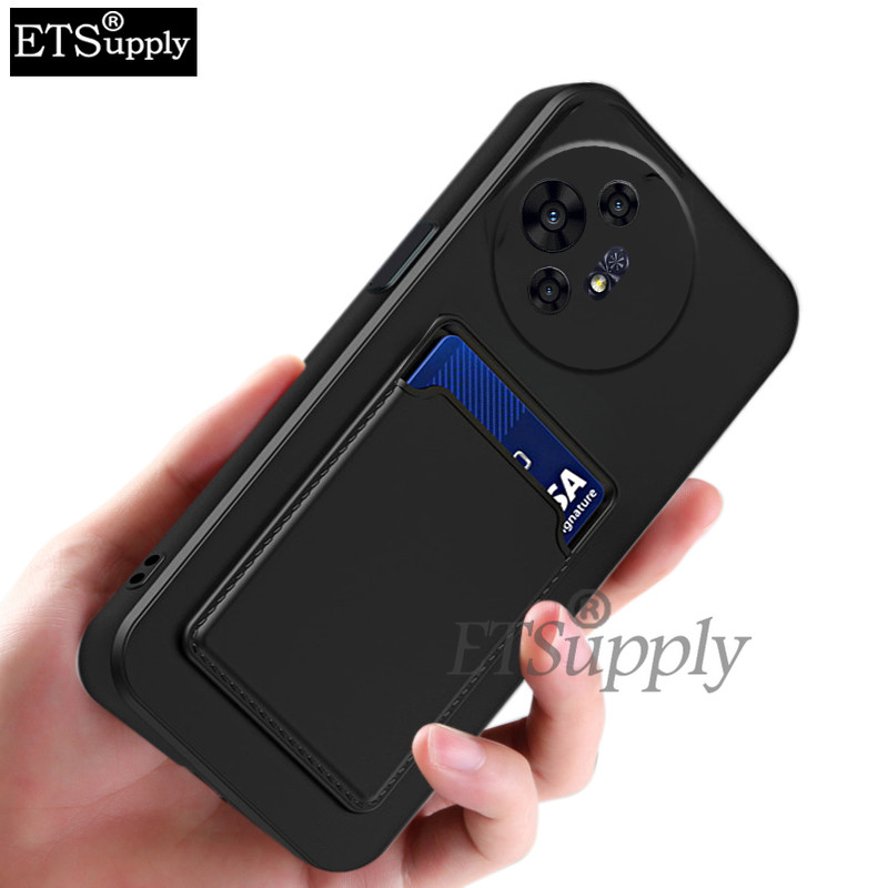Blu Premium Retro Stand Portafoglio TPU Silicone Caso Per TCL 408 6.6