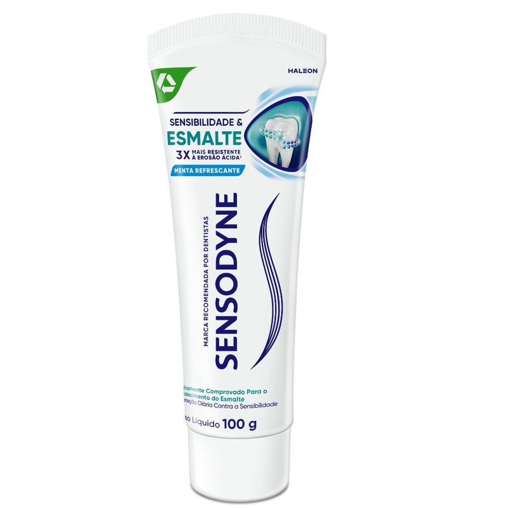 Creme Dental Sensodyne Sensibilidade e Esmalte Menta Refrescante 100g ...