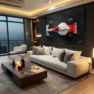 Quadro Decorativo 110x80cm F1 McLaren do Senna Hall da Luxo Sala Quarto Casa Decoração De Parede Mdf Adesivo