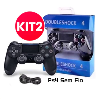Kit 2 Controle Sem fio Ps4 Joystick Playstation Dualshock 4