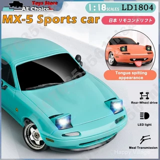 LDRC LD1804 RC Drift Car 1/18 Modelo 2.4G 2WD ESP Giroscópio Luzes LED Escala Completa Modelo Controlado Crianças Carro Brinquedos Presentes GVGR