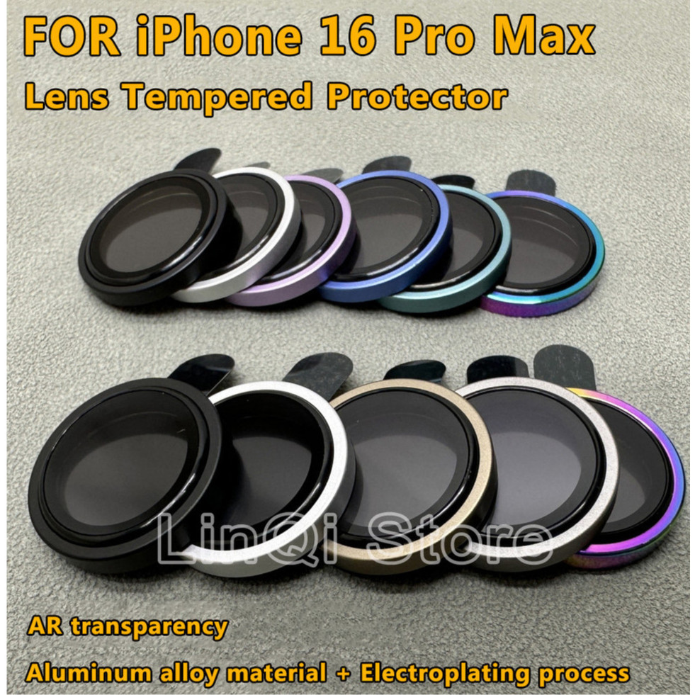 1 Pçs Anel De Metal Protetor De Lente De Câmera Para iPhone 16 15 Pro Max 16 Plus Definição Fotografia