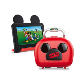 Combo Tablet Infantil Multi Mickey 7 Pol. 4GB RAM 64GB + Case + Maleta Mickey Construtor Com 8 Acessórios - NB413K em Oferta na Shopee