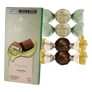 Kit Tablete Barra Trufas Pistache Cacau Show Presente Choco em Oferta na Shopee
