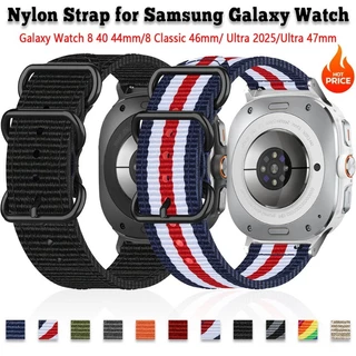 Pulseira De Nylon Para Samsung Galaxy Watch 8 40 44mm/Clássico 46mm Ajustável Ultra2025 Acessórios