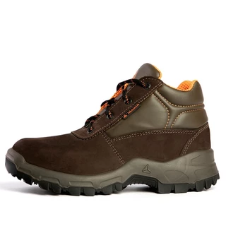 Botina em couro nobuck com cadarço marrom - Londrina OB SRA - Delta Plus em Oferta na Shopee