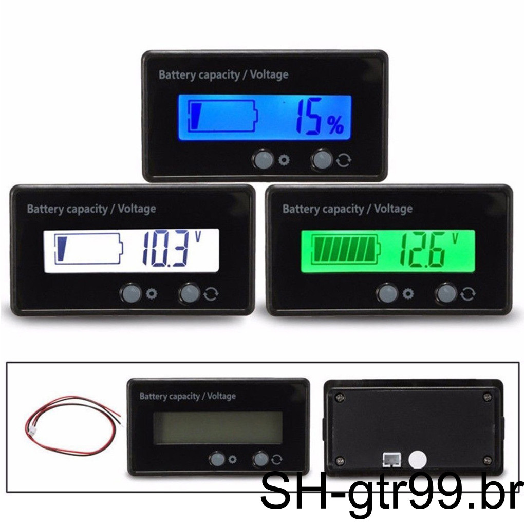 Indicador Batería 36 Voltios Plomo Gel, Marco Blanco. - Baterias Para