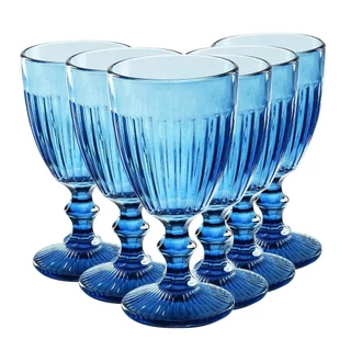 Conjunto de Taças de Vidro Blue Athena de 340ML com 6 Peças em Oferta na Shopee