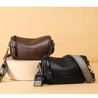 Retro Estilo Mulheres Crossbody Bag Grande Capacidade PU Bolsas De Ombro De Couro Para Meninas Sacos De Armazenamento Impermeável