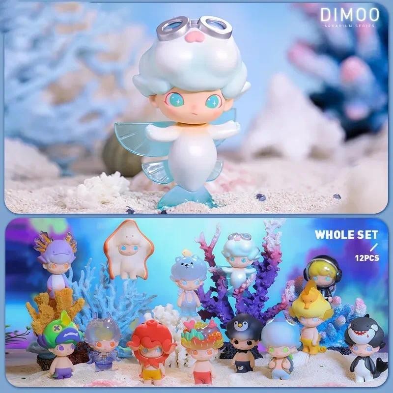 POP MART Caixa Cega Brinquedos Dimoo Aquarium Series Kawaii Anime ...