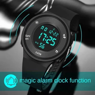 Relógio Eletrônico Digital Oval Unisex Oval, Calendário Luminoso à prova d