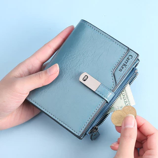 1 Peça Retro Moda feminina Retro Carteira curta com fivela 70% de desconto Carteira com múltiplas ranhuras Carteira de grande capacidade Carteira de bolso com zíper Carteira de bolso com moedas