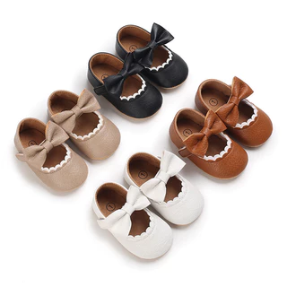 Sapatos Para Bebês Meninas De Sola Macia Passeio Com Laço Lindo Crianças De Colo Princesa