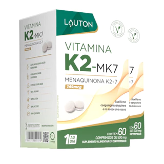 Kit 2x Menaquinona K2-7 149mcg Lauton 60 Comprimidos