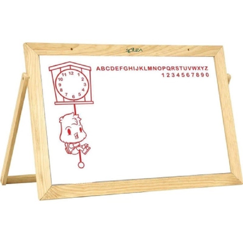 Lousa Quadro Infantil Branco 40x30 Souza com Suporte