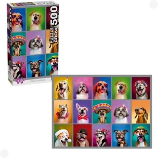 Puzzle Quebra-cabeça Cães Estilosos com 500 Peças 04592 - Grow