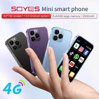 SOYES XS16 Mini Telefone 4G LTE 3GB RAM 64GB ROM Android 10.0 Inteligente 3.0 Polegadas Quad Core 2000mAh Cartão SIM Duplo Sobressalente-FY
