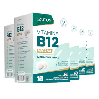 Kit 5x Vitamina B12 Lauton Metilcobalamina 60 Comprimidos