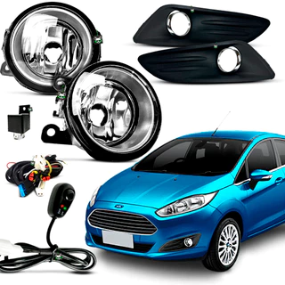 Kit Farol Auxiliar Milha New Fiesta 2013 2014 2015 2016 Botao Colante