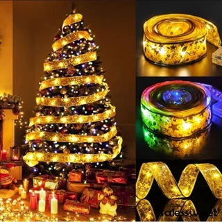 1-5M Natal Luminoso Arco Decoração Dourada Fita De Luzes Da Corda De Fadas Para Festa Em Casa Árvore E De Presente