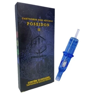10 Cartucho Universal para Tatuagem Poseidon Traco ou Pintura