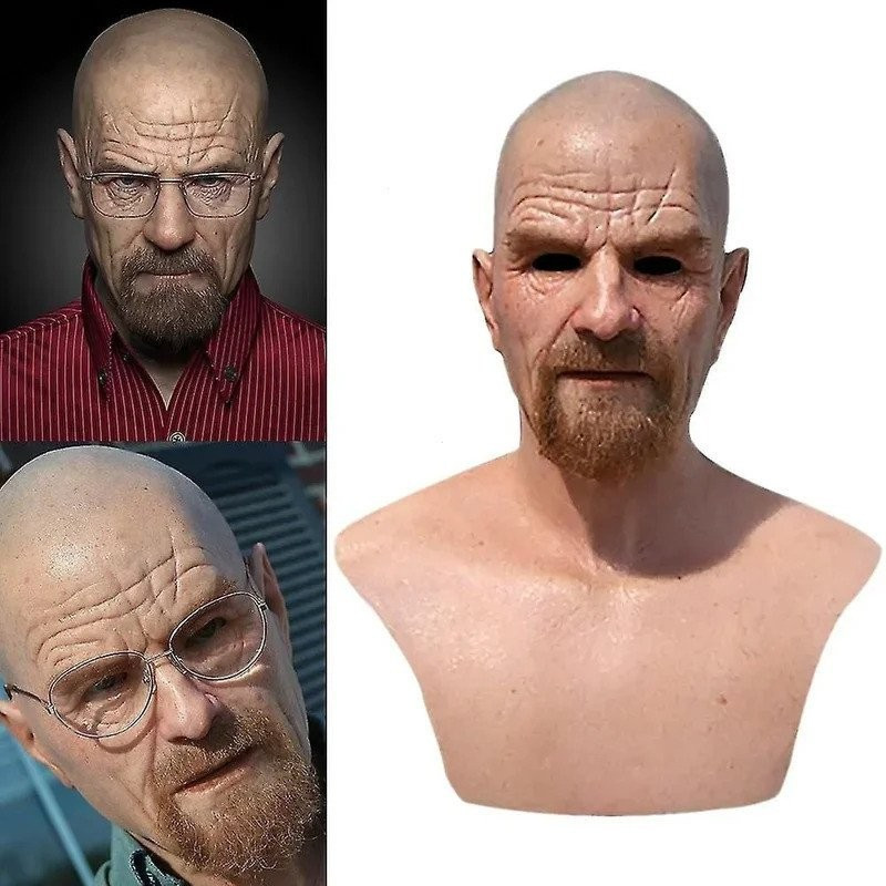Máscara Realista de Velho Careca Breaking Bad Walter Máscara Branca ...
