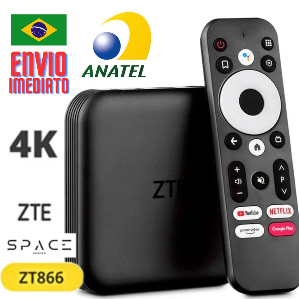 TV Box Android TV Homologado Anatel SmartBox 4k ZTE Space ZT866