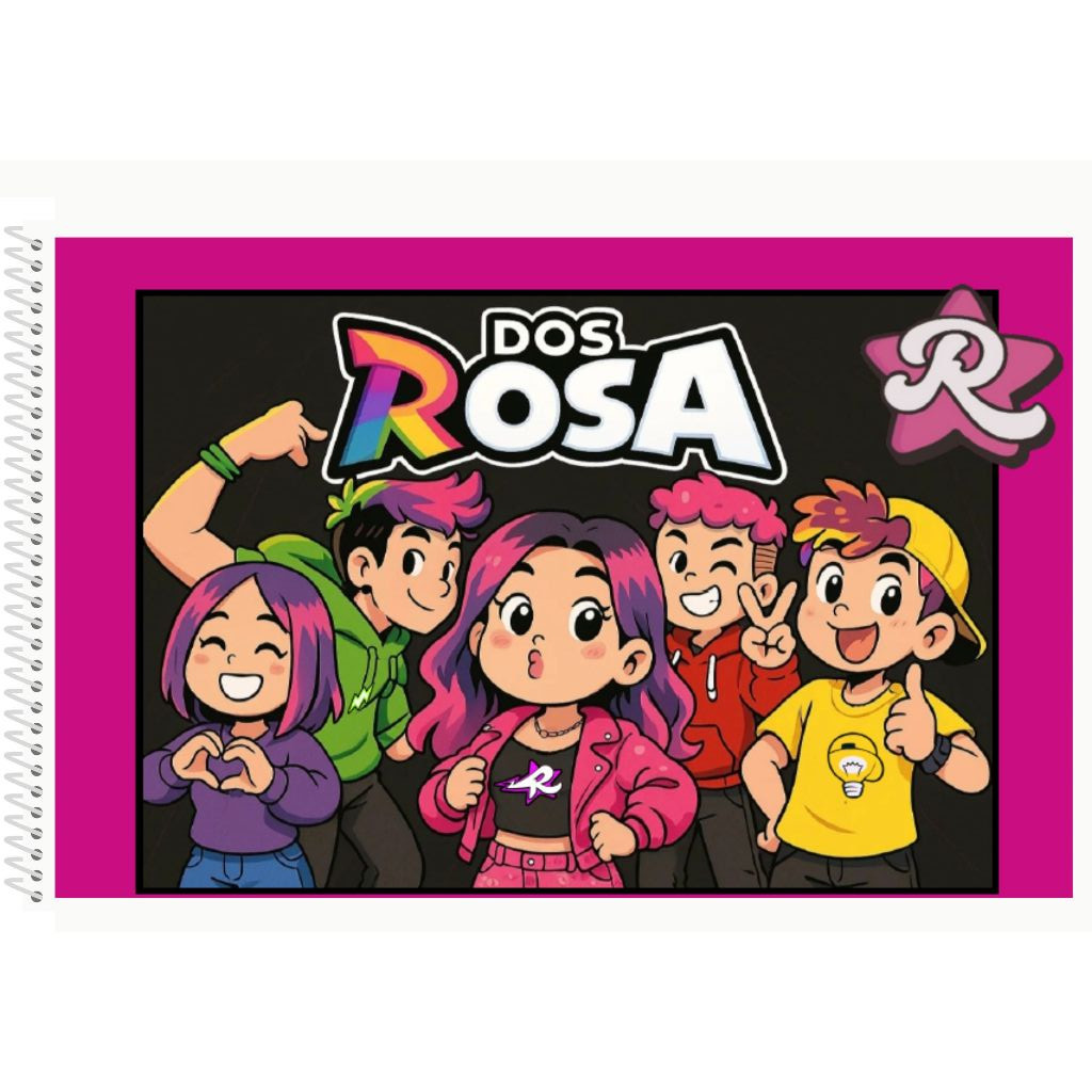 Dos Rosas / Colorir os Rosas / Emily Vick/ Impressão Somente Frente ...